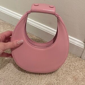 Pink Crescent Shoulder Bag